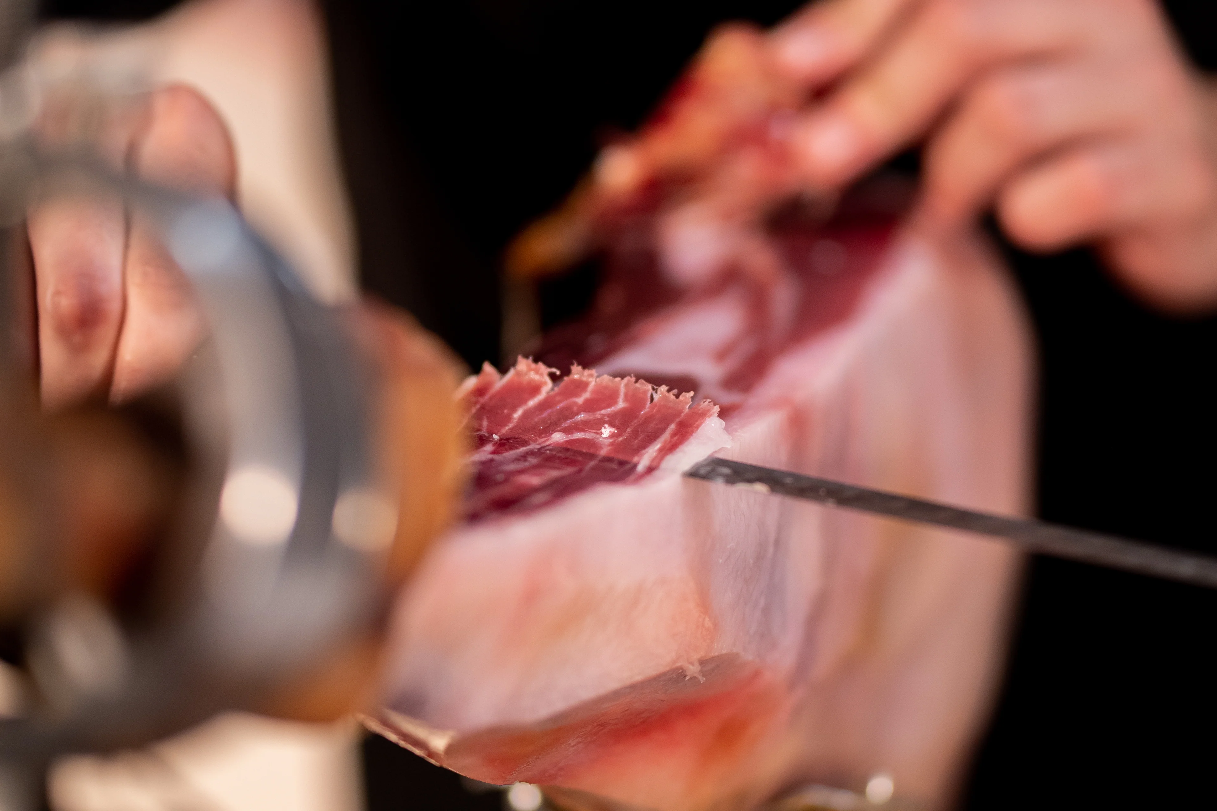 Hand Knife-Sliced Plate 100% Ibérico Ham (Jamón) – World’s Most Awarded, Naturally Cured in Mountains for 4 Years – Plate 3 oz - Image 5